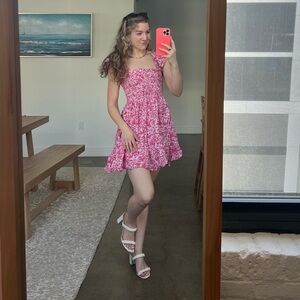 Pink Floral Dress